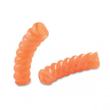 Acrylic Tube Twisted bead 33x8mm Transparent orange